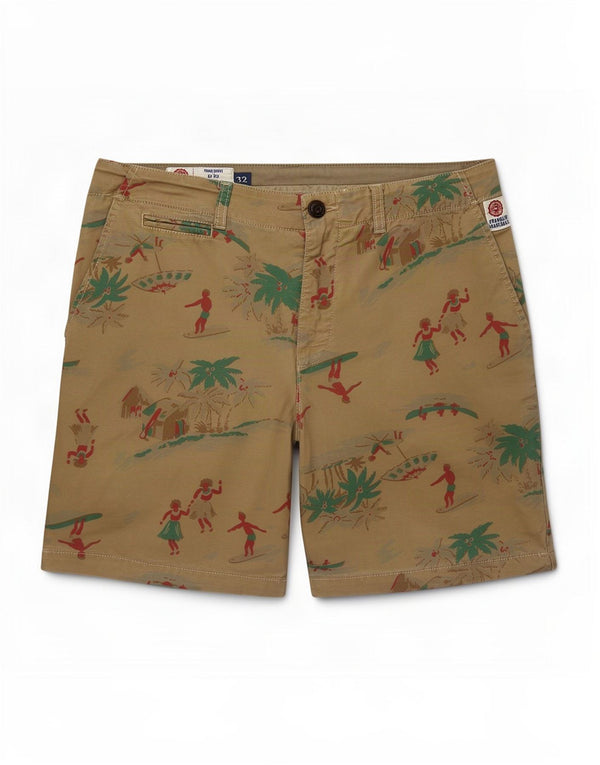 Franklin Marshall Mens Hawaiian Chino Shorts Medium W32 Khaki
