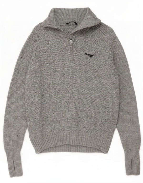 Bergans Herre Regular Fit Zip Neck Jumper Sweater XL Grå Flecked Classic
