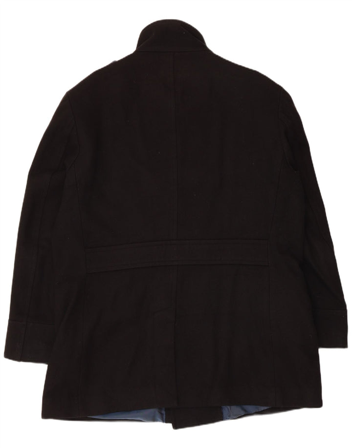 Marks & Spencer Męski dwurzędowy płaszcz UK 42 XL, czarna wełna