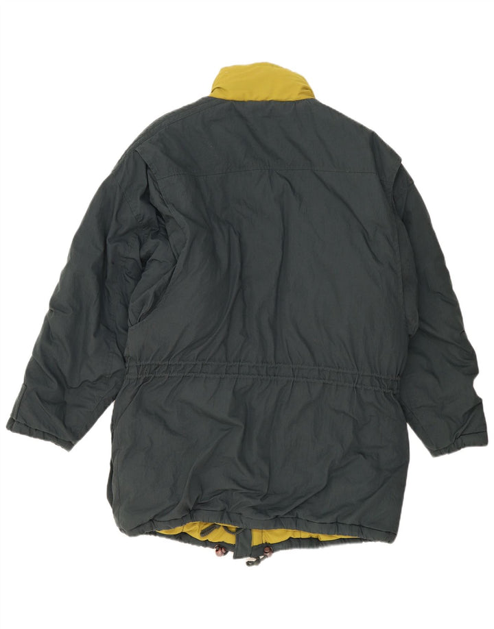 Vintage Mens Hooded Windbreaker Coat EU 50 Large Green Polyester