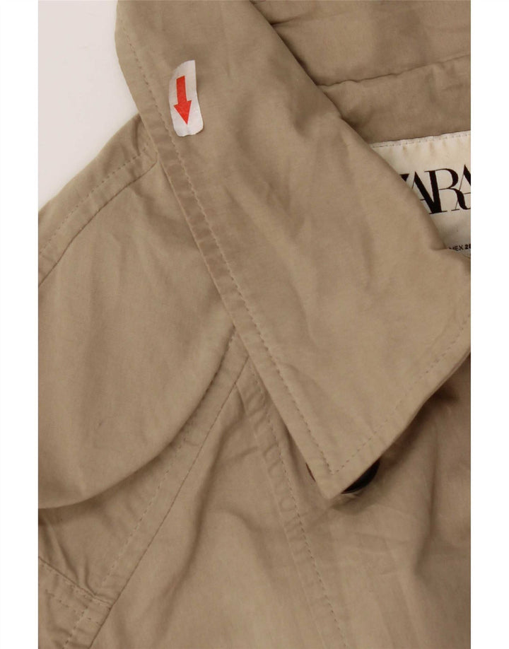Zara Γυναικεία καμπαρντίνα Oversized UK 10 Small Beige Polyester