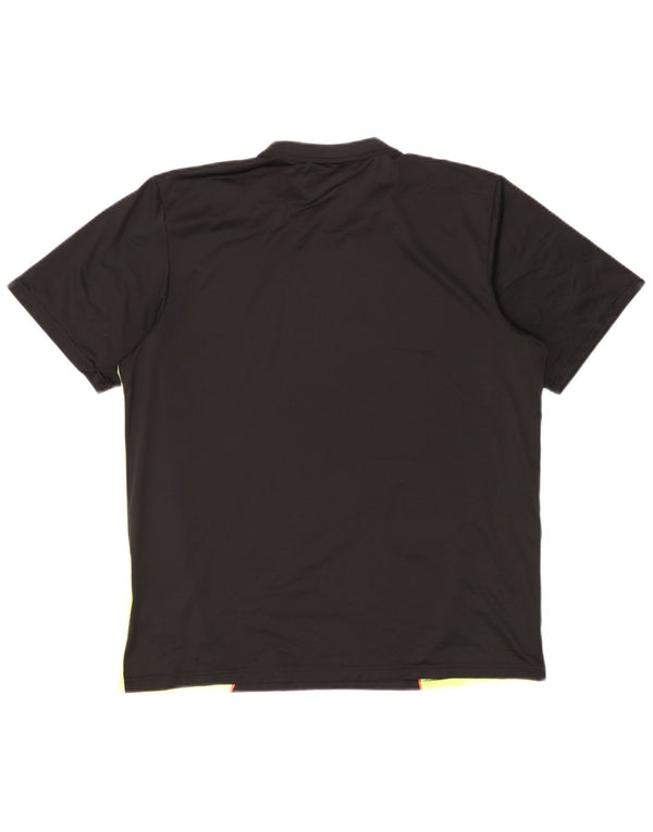 Adidas Herre grafisk T-shirt Top Medium Sort Colourblock Polyester