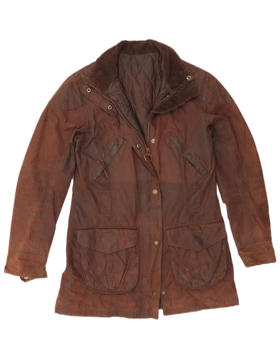 Barbour Womens vokset bomuldsjakke UK 8 Small Brown