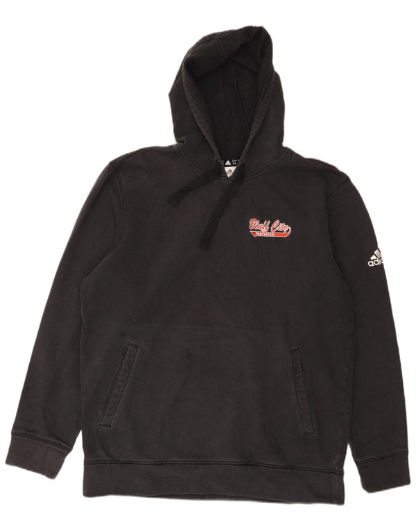Adidas Mens Bluff City Fastpitch Graphic Hoodie Jumper μεγάλο μαύρο βαμβακερό
