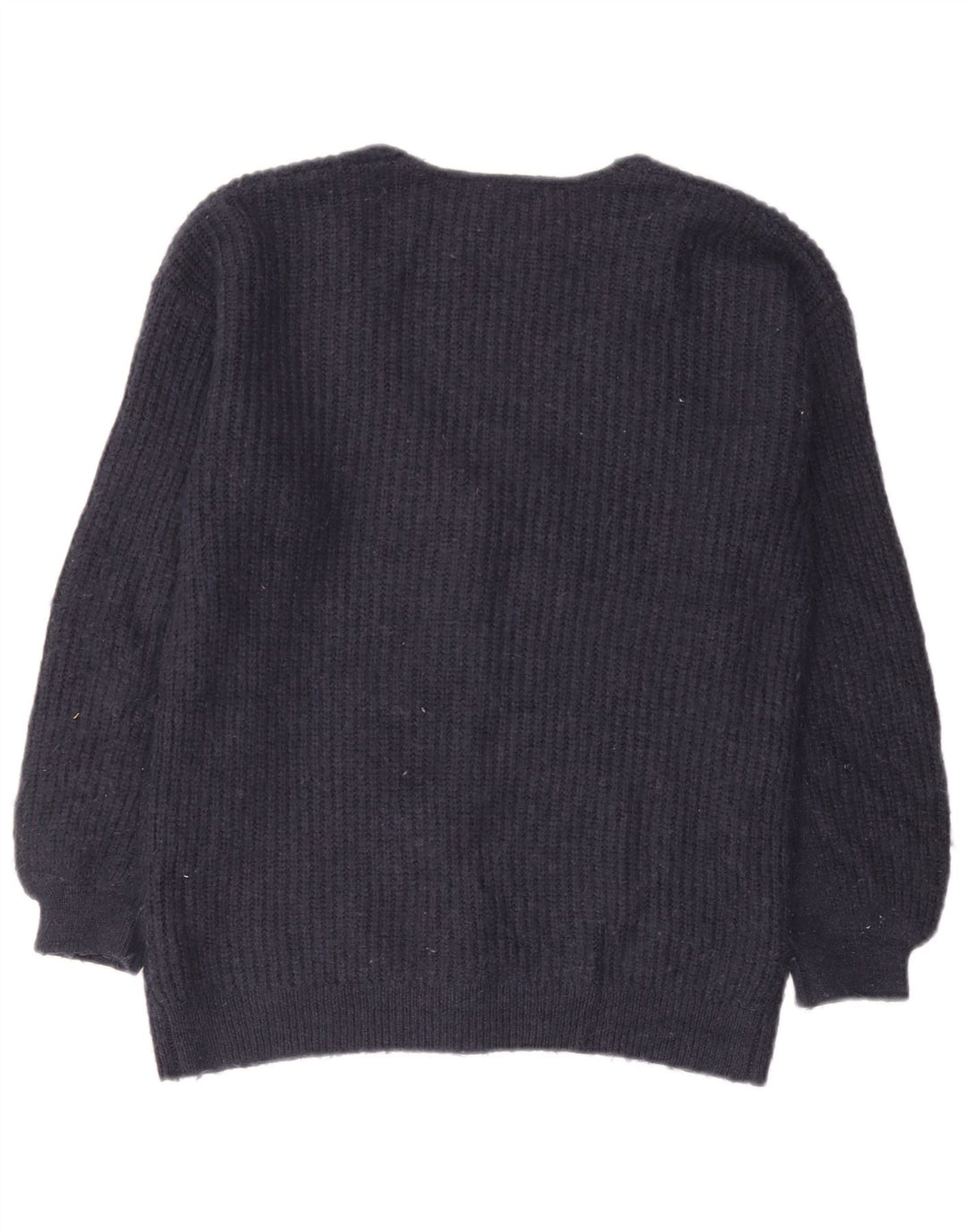 Marks & Spencer Womens Oversized Cardigan Sweater UK 10 Small Navy Blue