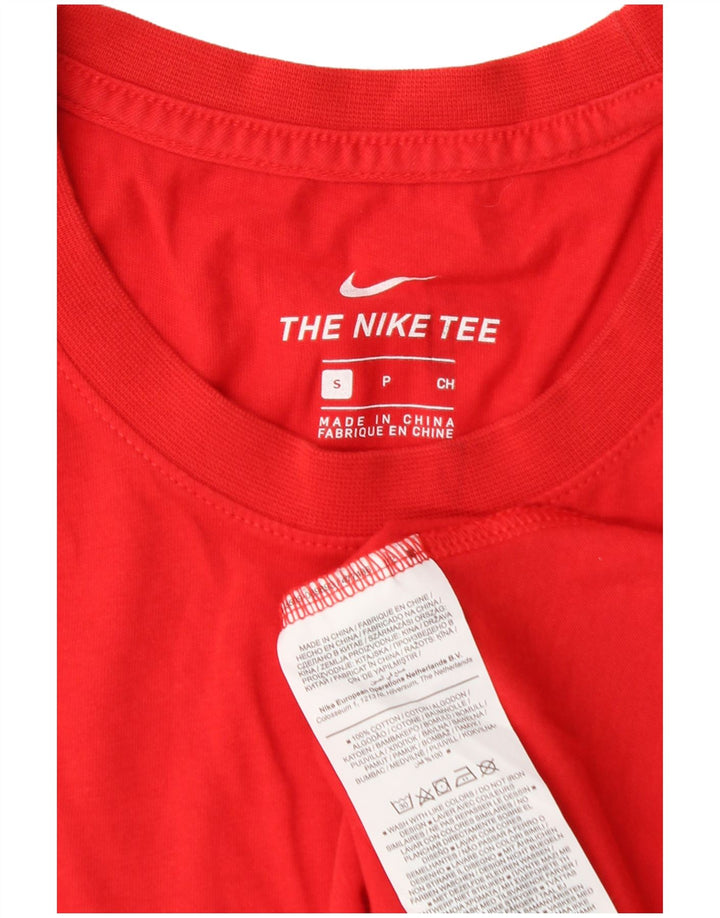 Nike Mens T-Shirt Top Small Red Cotton