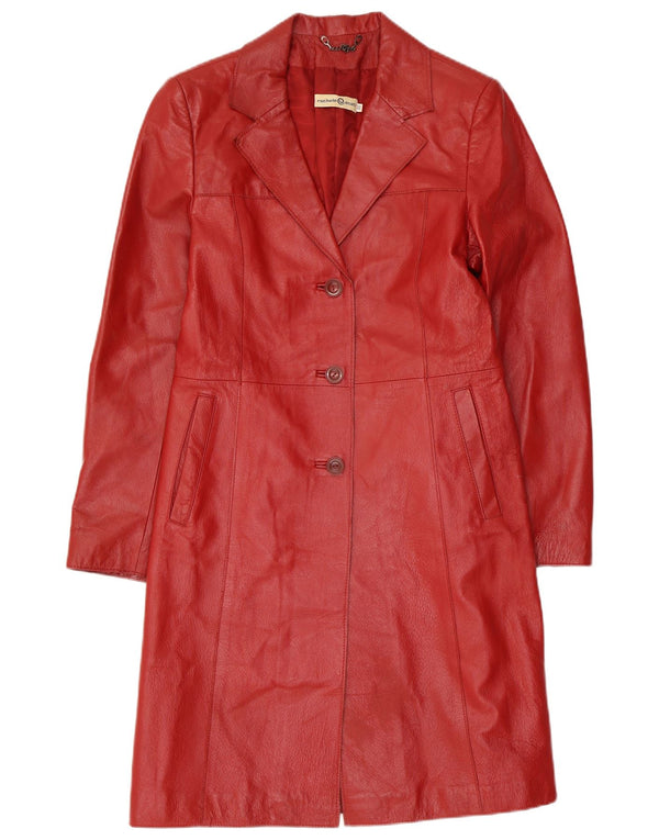 Rachele@Asati Womens Leather Coat IT 46 Large Red