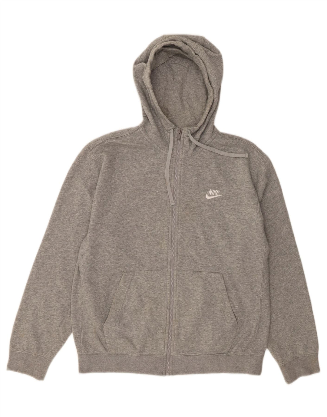 NIKE Mens Zip Hoodie Sweater Medium Grey Cotton Vintage Nike and Second-Hand Nike from Messina Hembry 