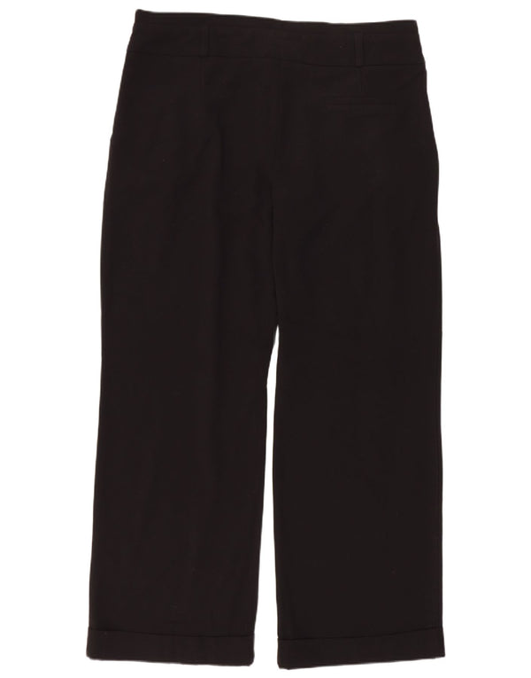 Topshop Womens Pegged Cropped Trousers UK 14 Large W32 L27 Black Polyester