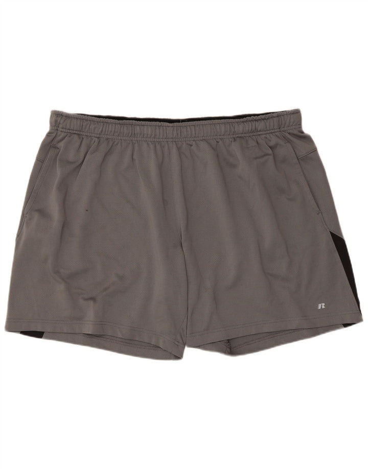 Pantaloncini sportivi da uomo Russell Athletic 2XL Poliestere grigio