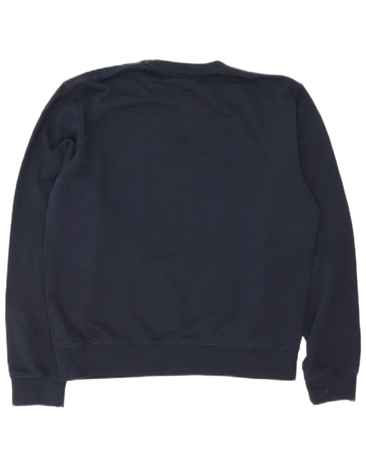 Felpa oversize da donna Zara, maglione UK 14, cotone blu navy medio