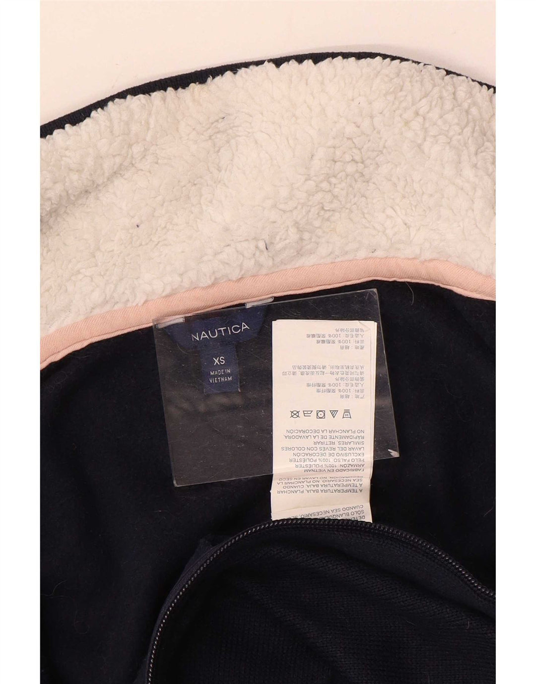 Nautica Womens Tracksuit Top Jacket UK 6 XS Navy Blue Polyester
