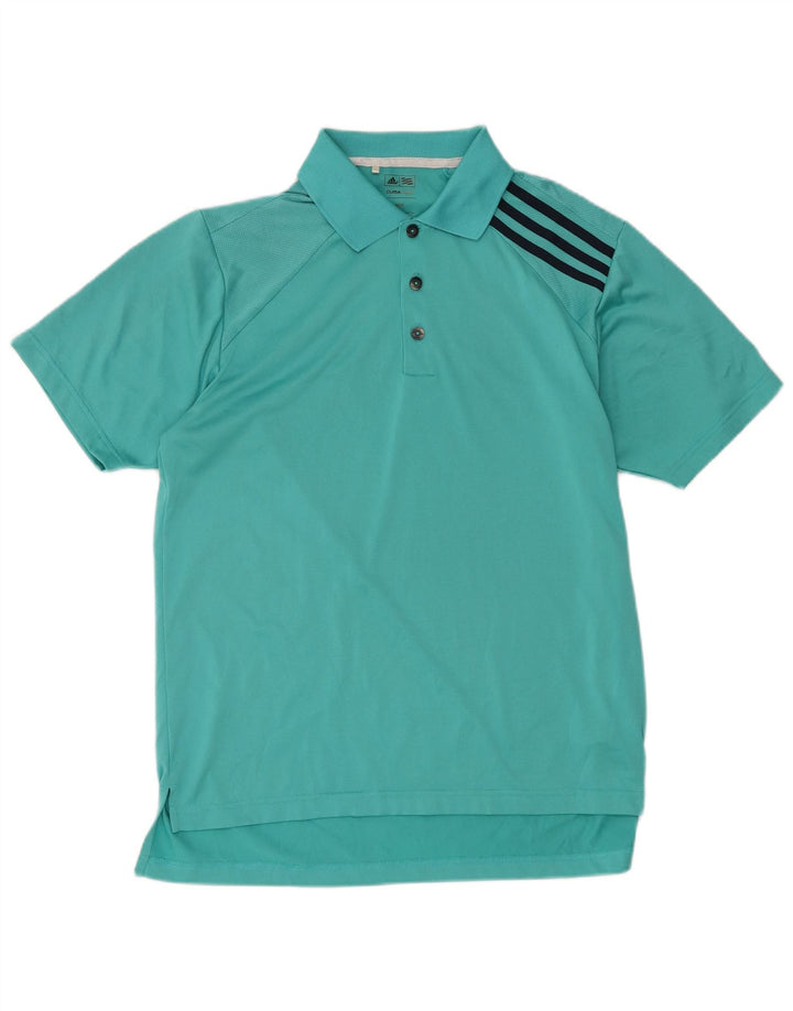 Adidas Mens Climacool Polo Shirt Medium Turquoise Polyester
