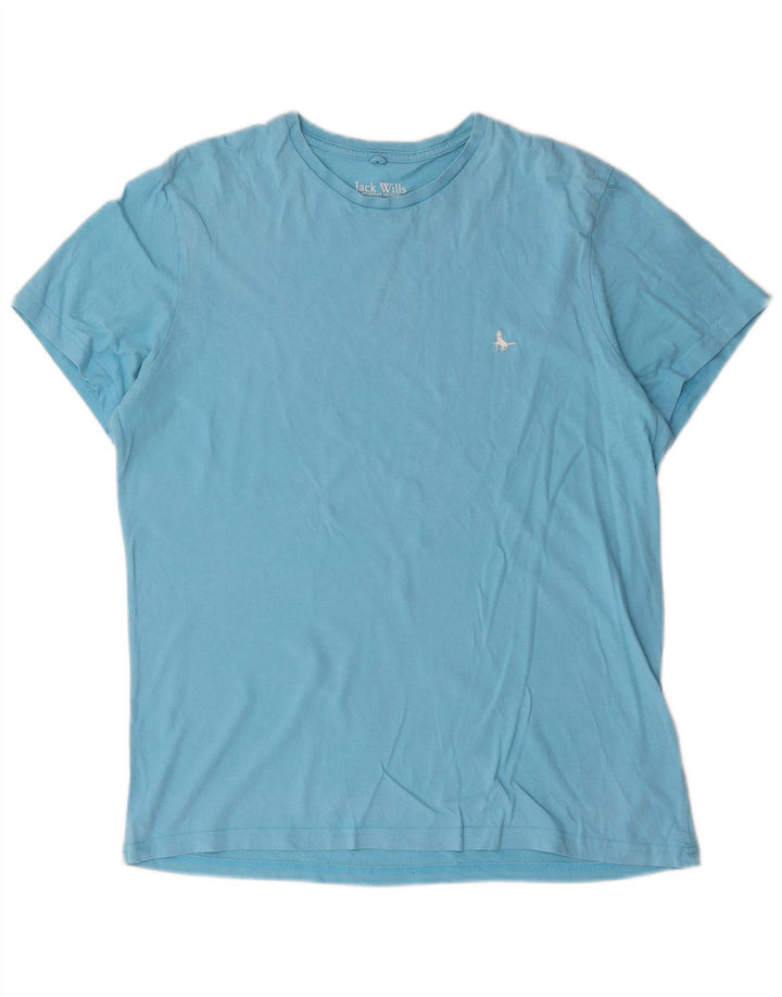 Jack Wills Mens Classic Fit T-Shirt Top Medium Blue Cotton