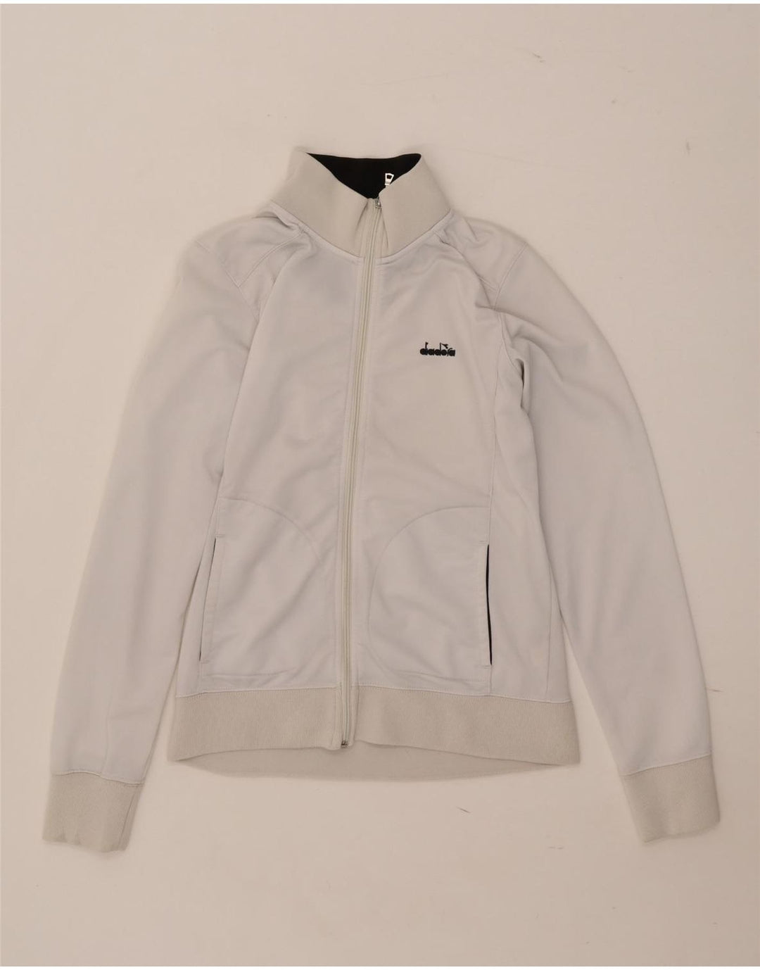 Diadora Chaqueta de chándal para mujer UK 44 Grande Poliéster blanco