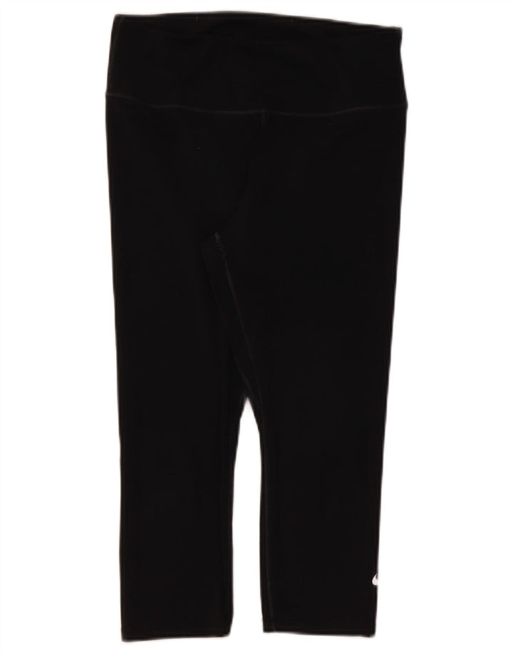 Nike Dame Dri Fit Capri Leggings UK 12 Medium Sort