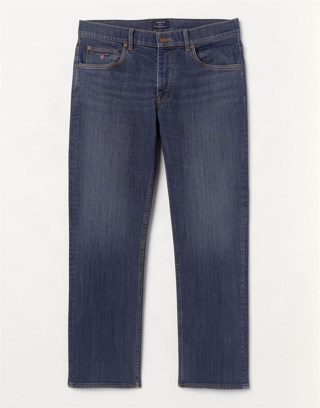 Gant Herre Regular Fit Straight Jeans W34 L30 Blå Bomuld