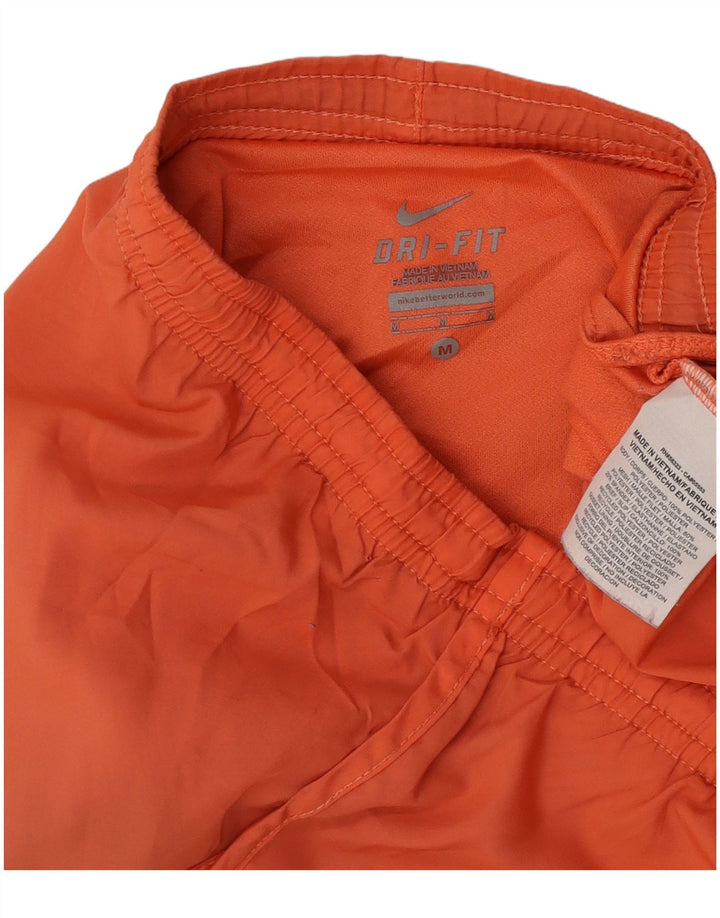 Nike Dame Dri Fit sportsshorts UK 14 Medium Orange Polyester