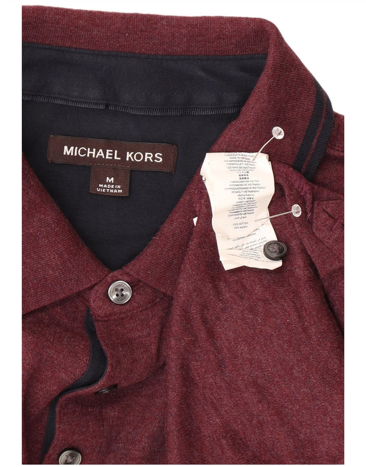 MICHAEL KORS Polo da uomo in cotone bordeaux medio