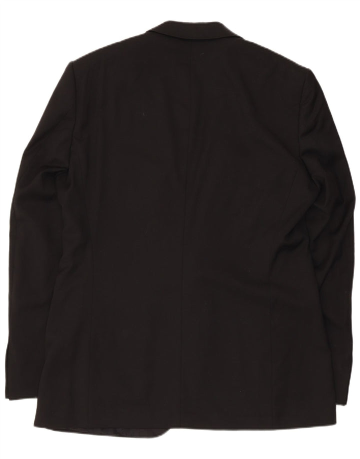 Hugo Boss Herren-Blazer mit 1 Knopf, UK 50, große schwarze Schurwolle