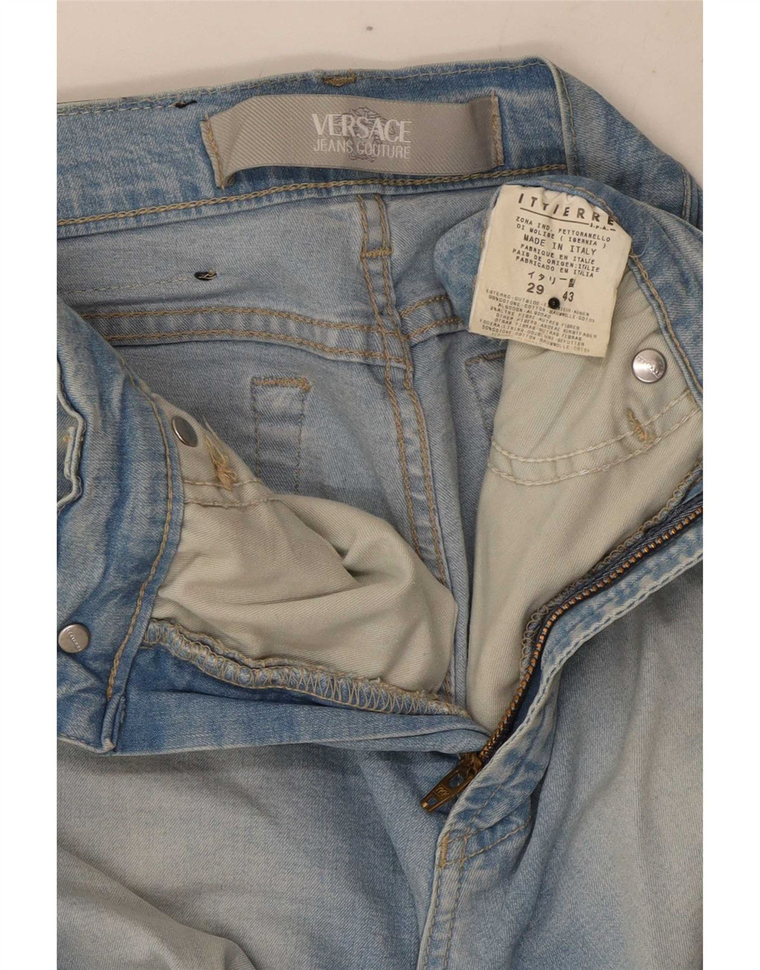 Versace Vaqueros Acampanados W29 L32 Algodón Azul