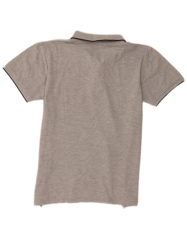 Liu Jo Mens Short Sleeve Slim Fit Polo Shirt Large Grey Cotton