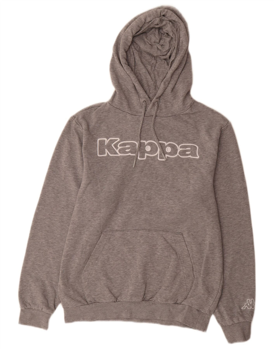 Kappa Mens Graphic Hoodie Jumper Medium Grey Cotton