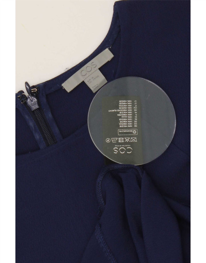 Cos Chemisier Femme Top EU 40 Bleu Marine Moyen Viscose