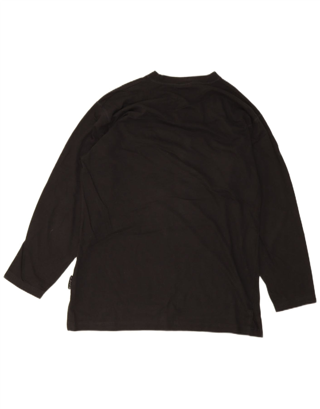 Asics Mens Top Long Sleeve Large Black Cotton