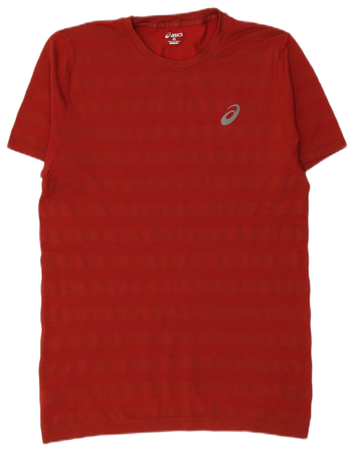 ASICS Herre T-Shirt Top Medium Rød Stribet