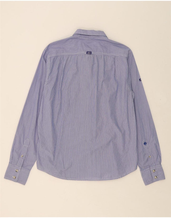 SUPERDRY Mens Shirt 2XL Blue Pinstripe Cotton Vintage Superdry and Second-Hand Superdry from Messina Hembry 