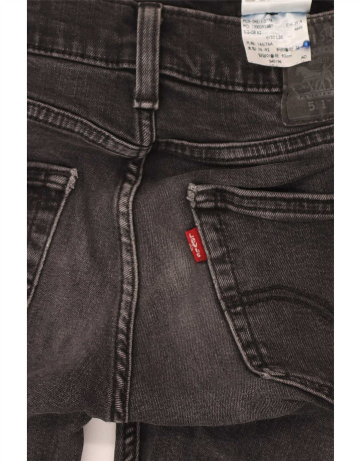 Levi's Mens 511 Denim Shorts W30 Medium Grey Cotton