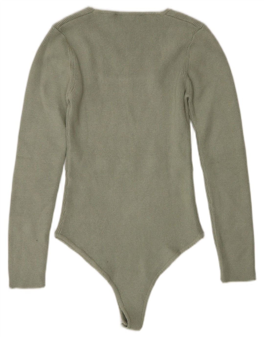 Zara Womens Long Sleeve Bodysuit UK 8 Small Khaki Viscose