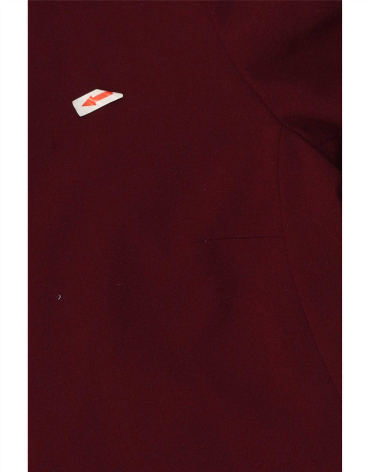 Massimo Dutti Womens 3/4 Sleeve Sheath Dress EU 40 Medium Burgundy