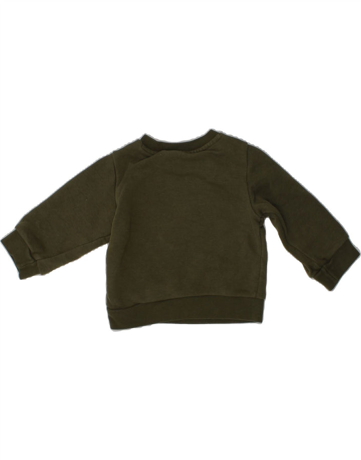ADIDAS Baby Boys Graphic Sweatshirt Jumper 3-6 Months Khaki Cotton | Vintage Adidas | Thrift | Second-Hand Adidas | Used Clothing | Messina Hembry 
