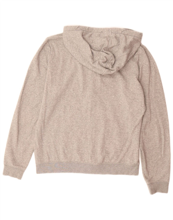 Suéter feminino Nike com capuz e zíper UK 14 algodão cinza médio