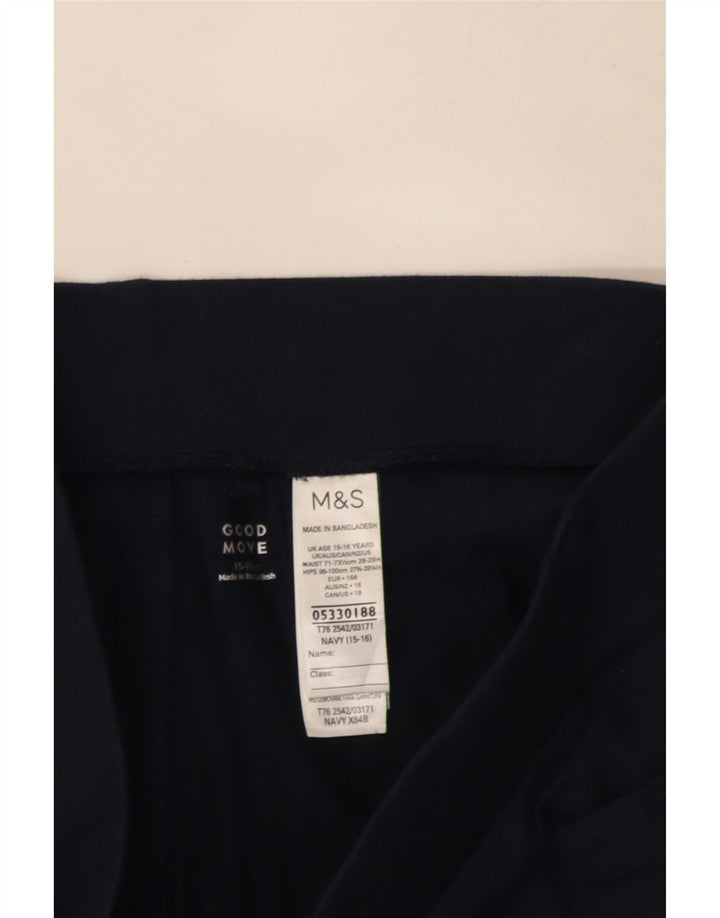 Marks & Spencer Girls Skort 15-16 Years Navy Blue Cotton