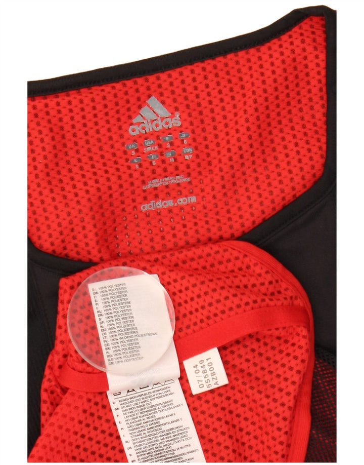 Adidas Mens Climacool Graphic Vest Top Small Black Colourblock Polyester