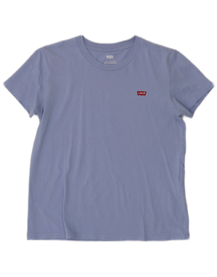 Levi's Womens T-Shirt Top UK 10 Small Blue Cotton