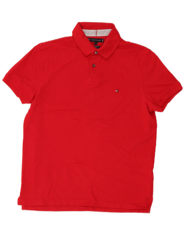 Tommy Hilfiger Herre Regular Fit Polo Shirt Medium Rød Bomuld
