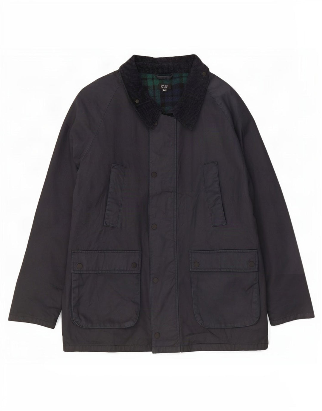OVS Herre vokset bomuldsjakke UK 42 XL Sort