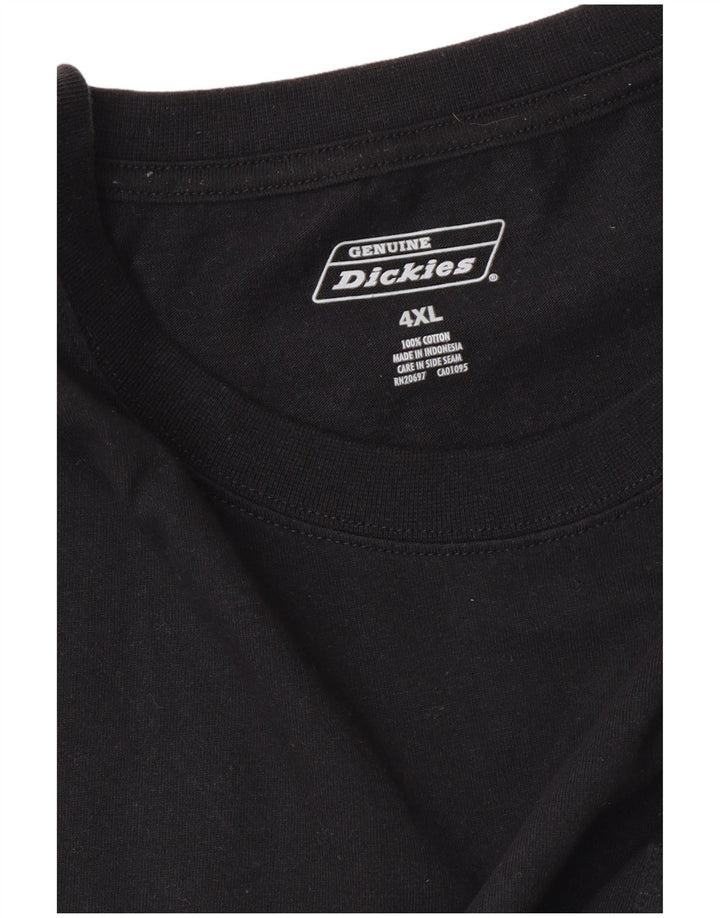DICKIES Mens T-Shirt Top 4XL Black Cotton