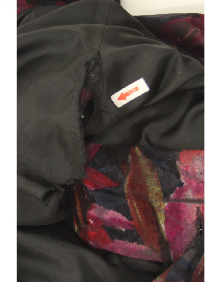 Vintage Womens 3 Button Blazer Jacket UK 10 Small Multicoloured Floral