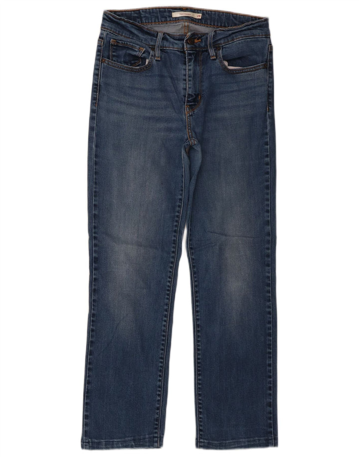 Levi's Womens 714 Straight Jeans W28 L26 Blue Lyocell