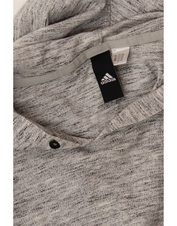 Adidas Haut à capuche à manches longues pour homme Petit gris moucheté