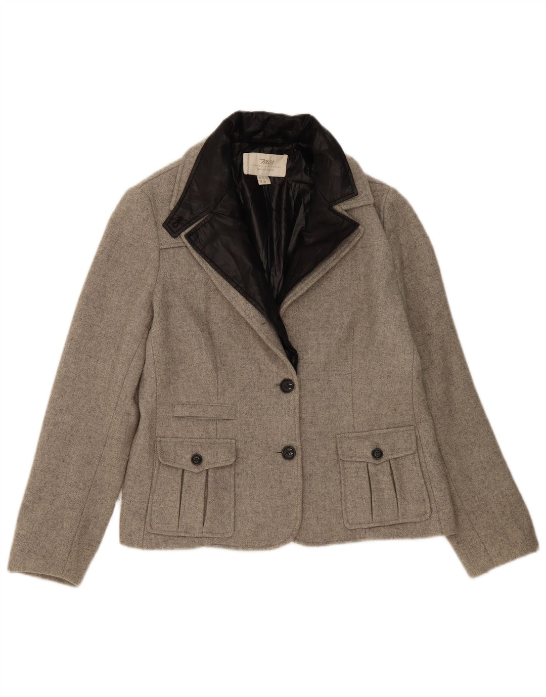 Marlboro Classics Womens Blazer Jacket UK 16 Large Grey Colourblock