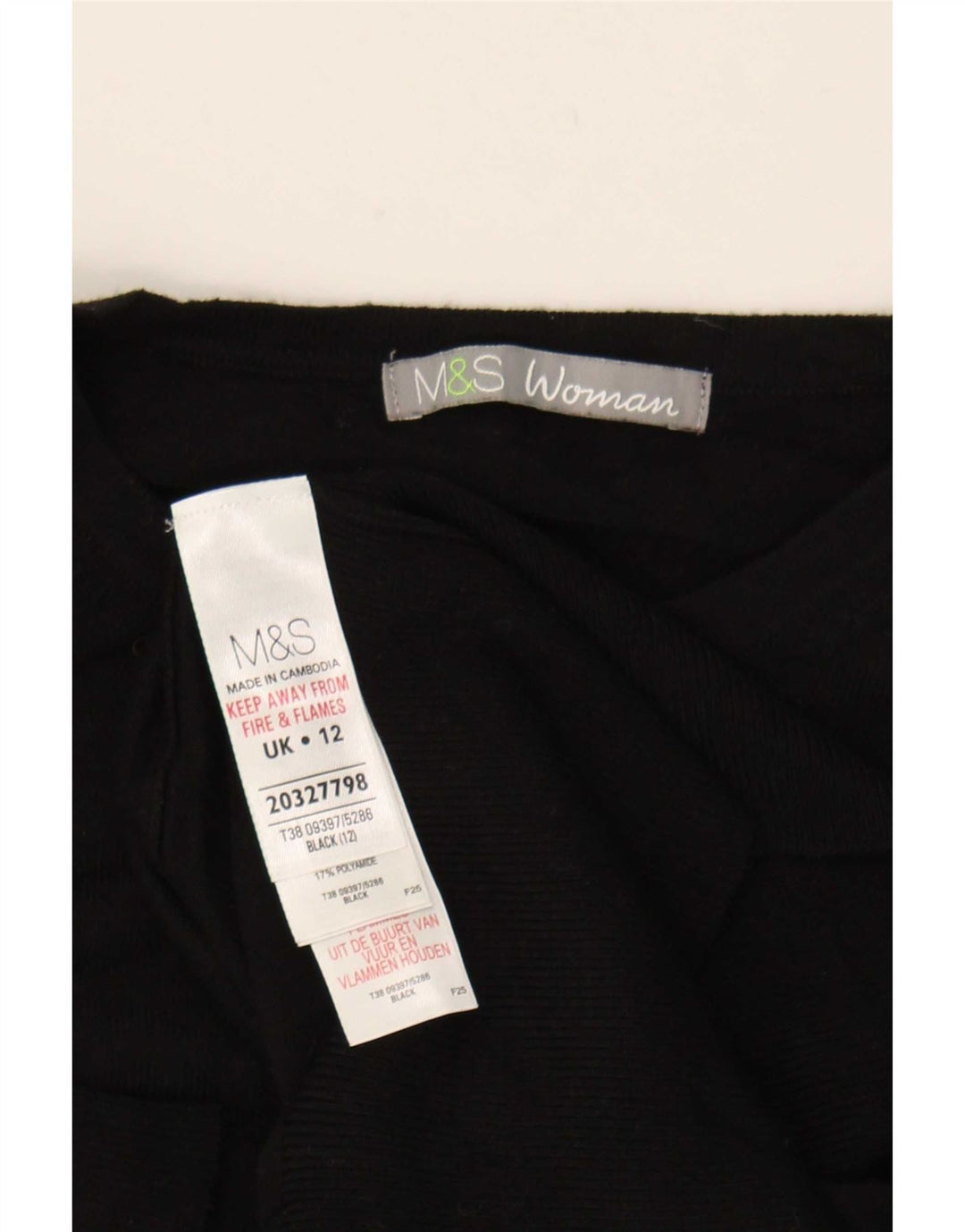 Marks & Spencer Pull Cardigan Femme UK 12 Medium Noir Viscose