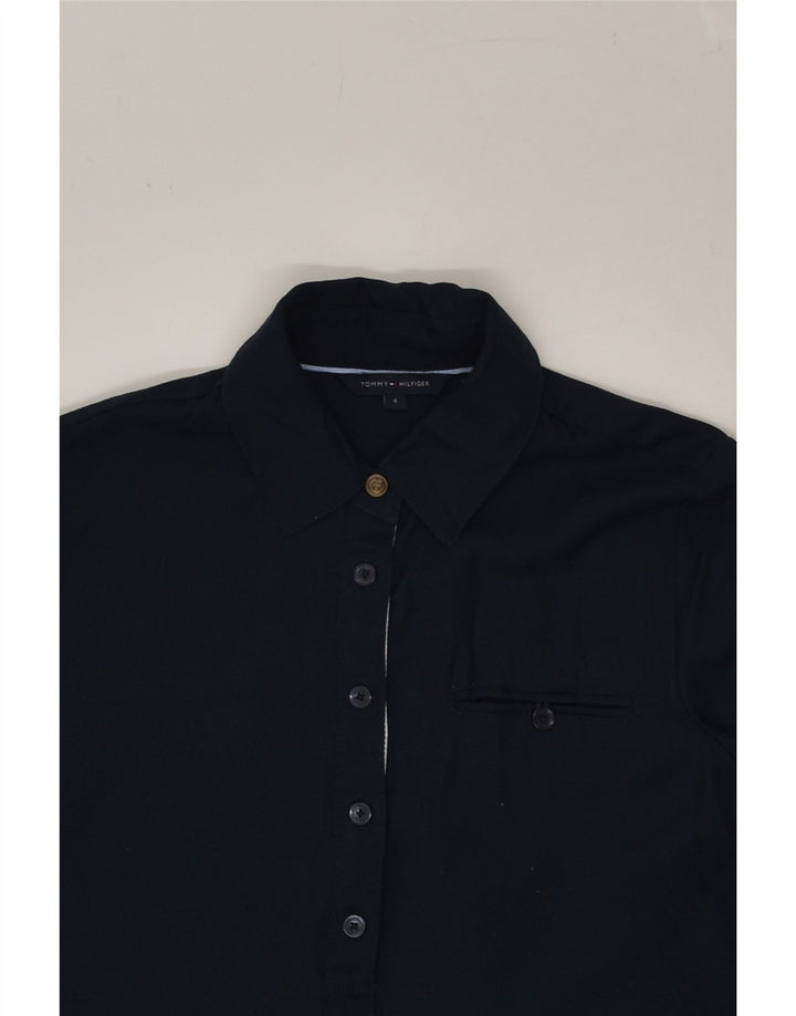 TOMMY HILFIGER Womens Long Sleeve Shift Dress US 4 Small Navy Blue | Vintage Tommy Hilfiger | Thrift | Second-Hand Tommy Hilfiger | Used Clothing | Messina Hembry 