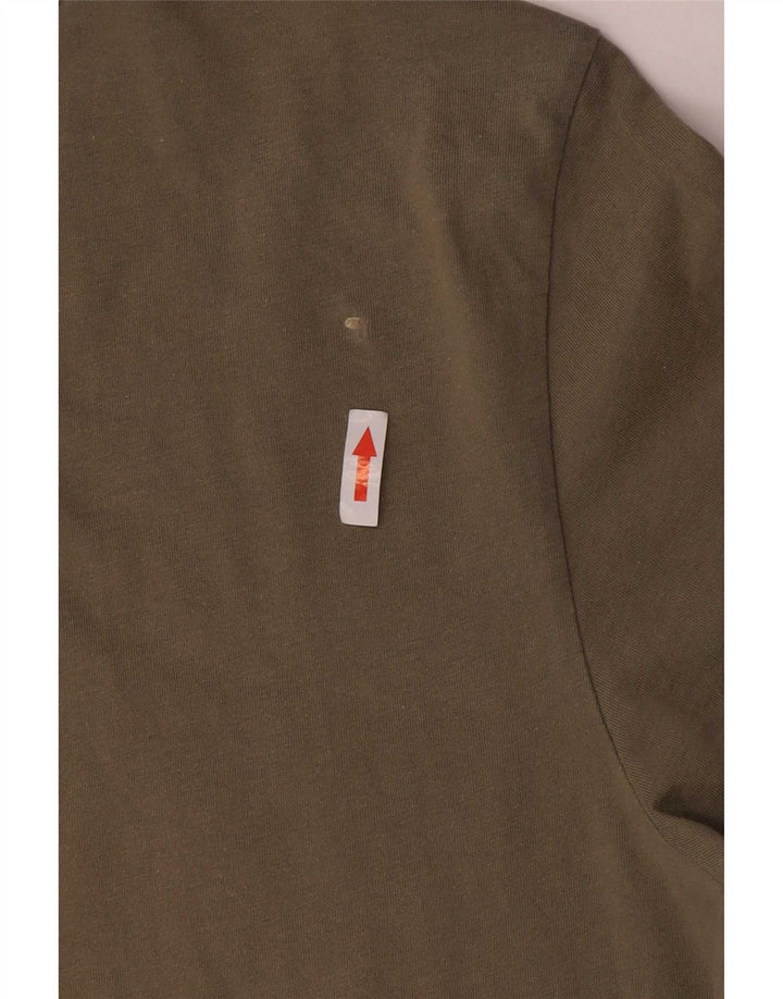 Adidas Mens Graphic T-Shirt Top Medium Khaki Cotton