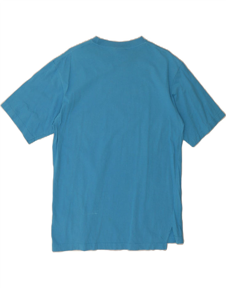 ASICS Mens Graphic T-Shirt Top Large Blue Cotton Vintage Asics and Second-Hand Asics from Messina Hembry 